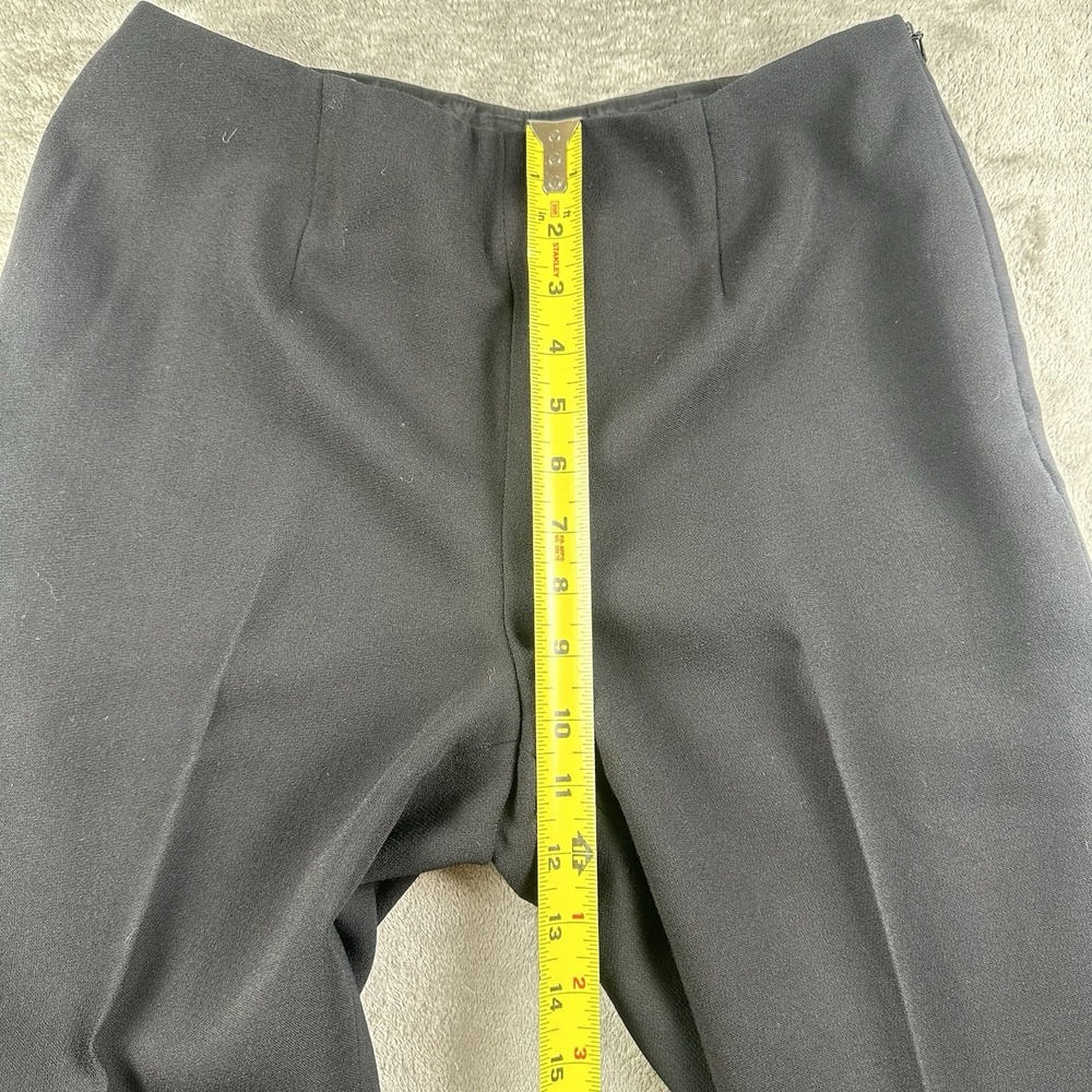VTG 90s Carlisle 100% Wool Pants Women's 6 Black‎ Lined Side Zip Career Preppy - Picture 6 of 14